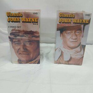 Set of 2 Sealed Classic John Wayne Vhs Sets